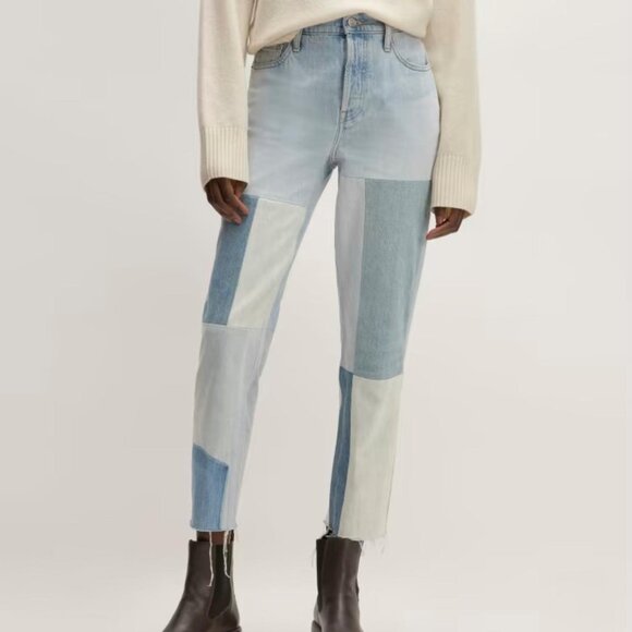 Everlane 90s Cheeky Patchwork Jeans size 27 NWOT - Picture 1 of 4